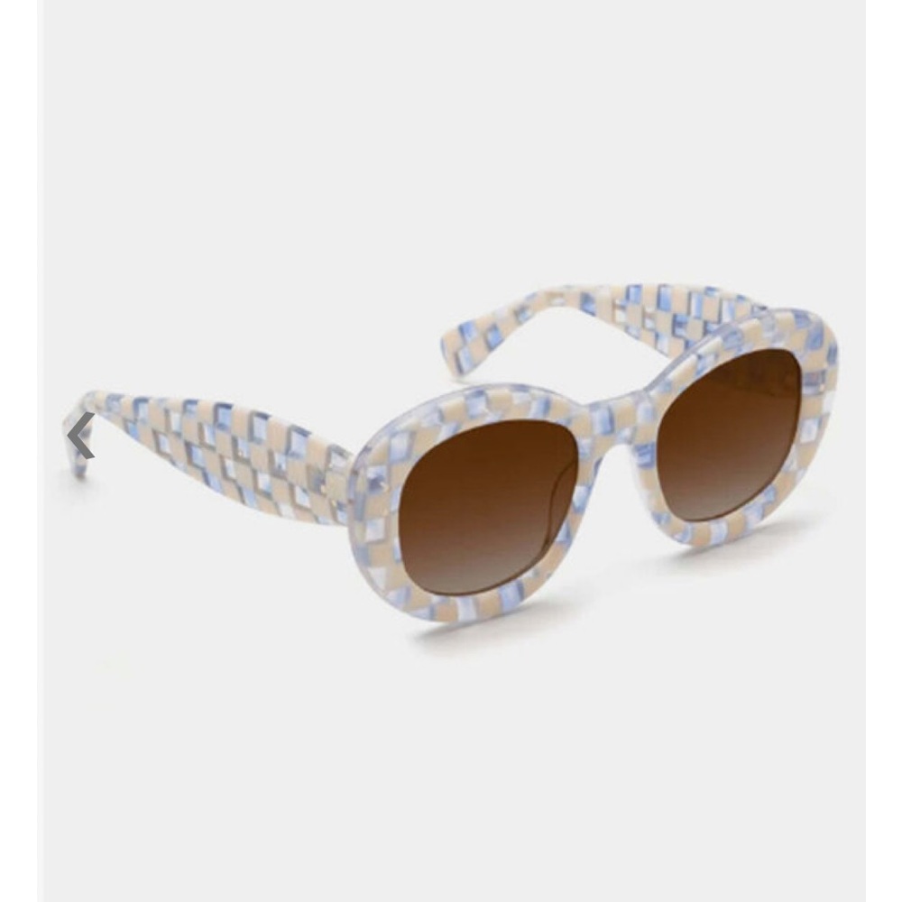 KREWE Margaret Gingham Sunglasses